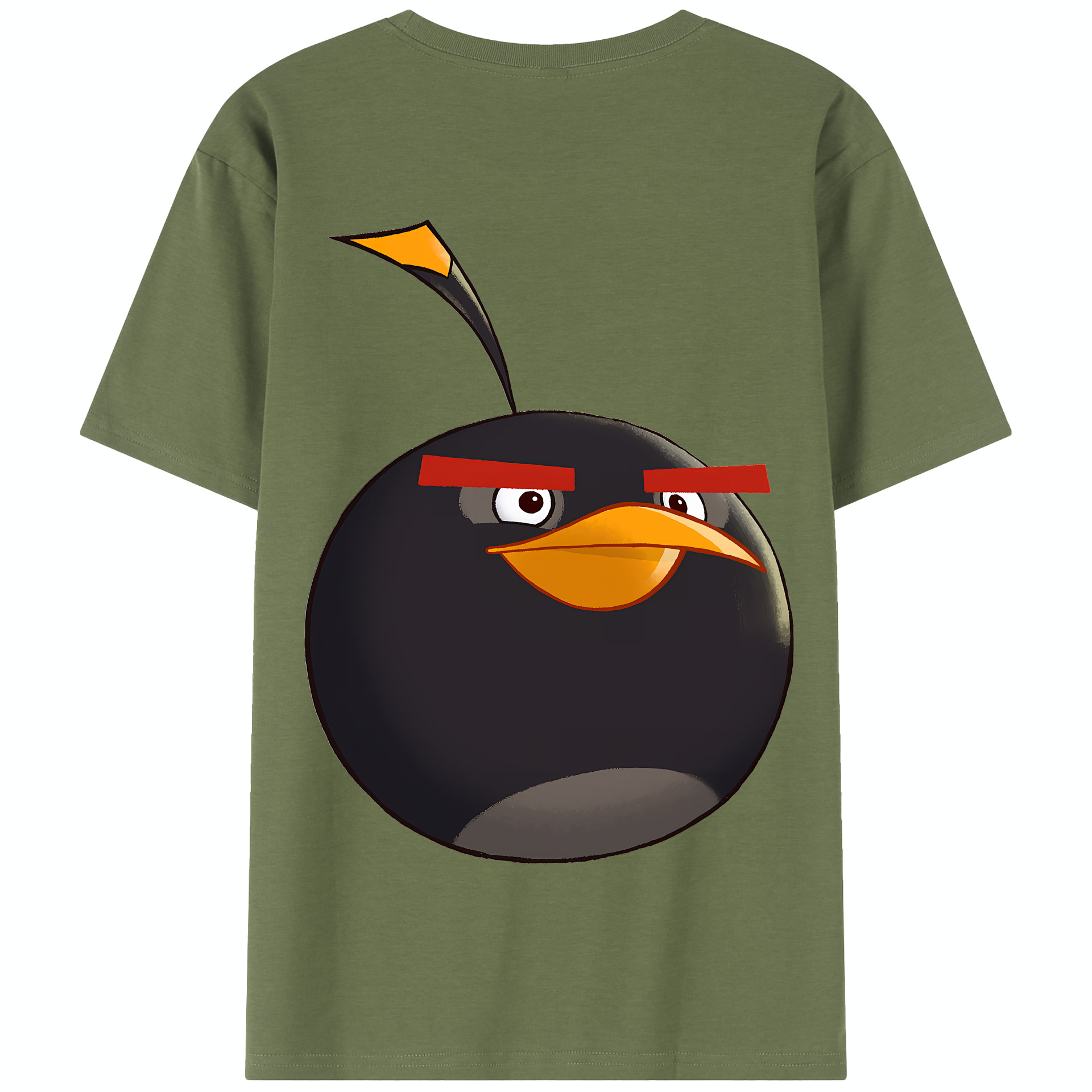（画像用） Angry Birds アングリーバード 綿100％半袖Tシャツ（背面プリント）